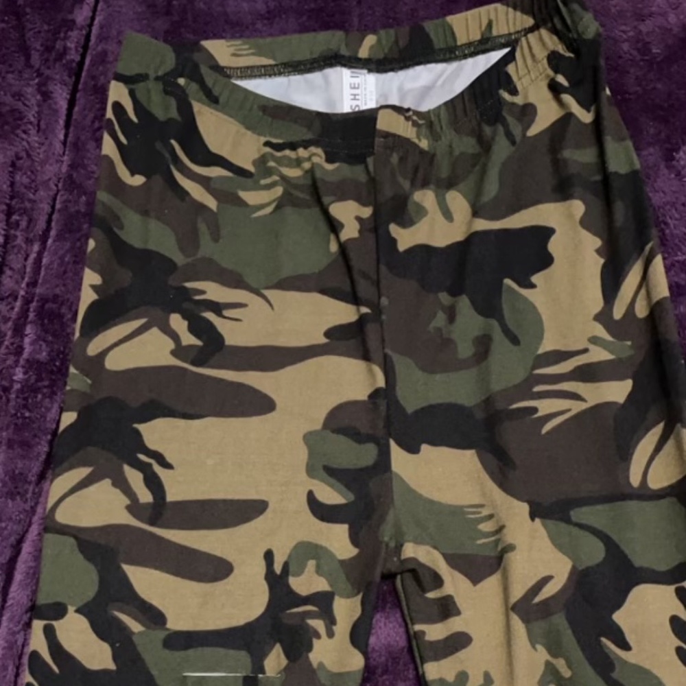 SHEIN Camouflage girls leggings